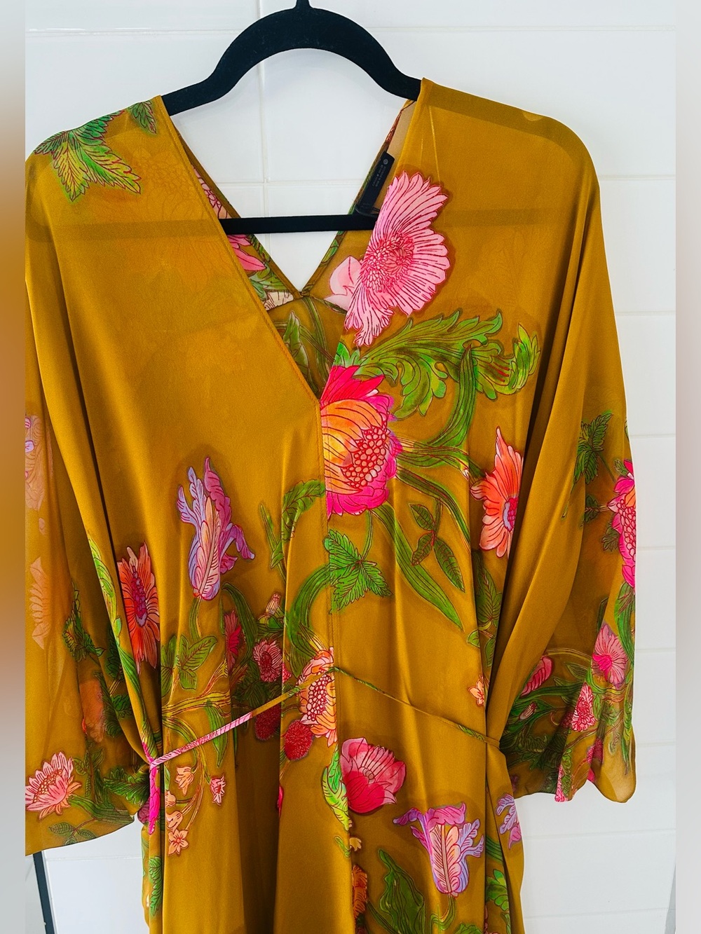 ZW Zara Oversized Floral Boho Kaftan Dress NWOT - Picture 8 of 9